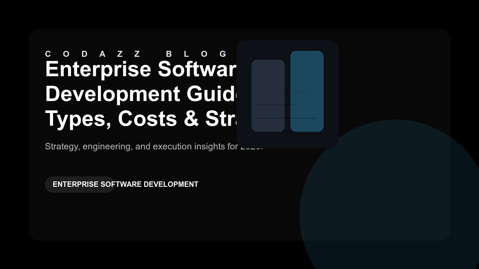 Enterprise software development guide 2026