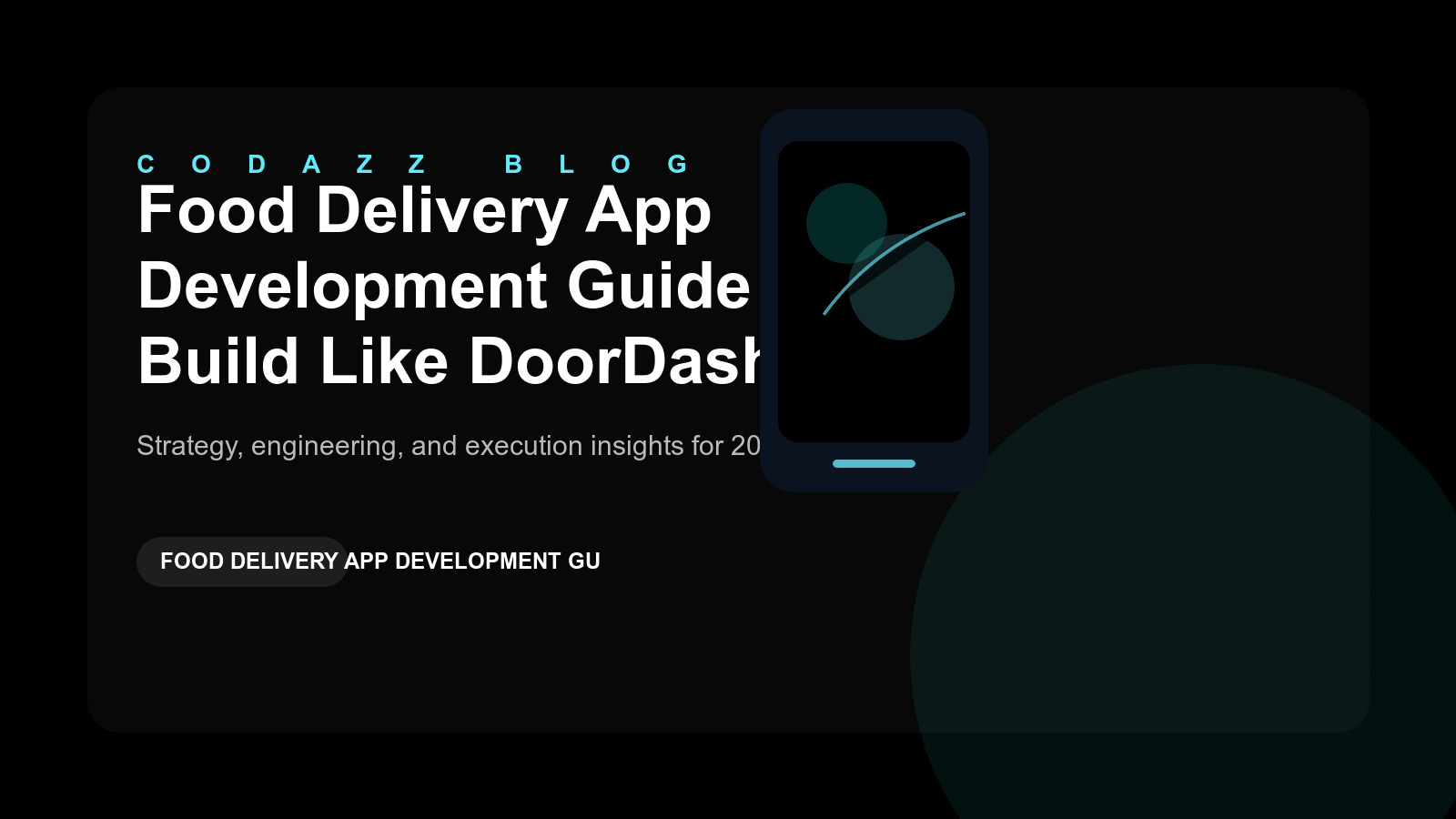 food delivery app development guide