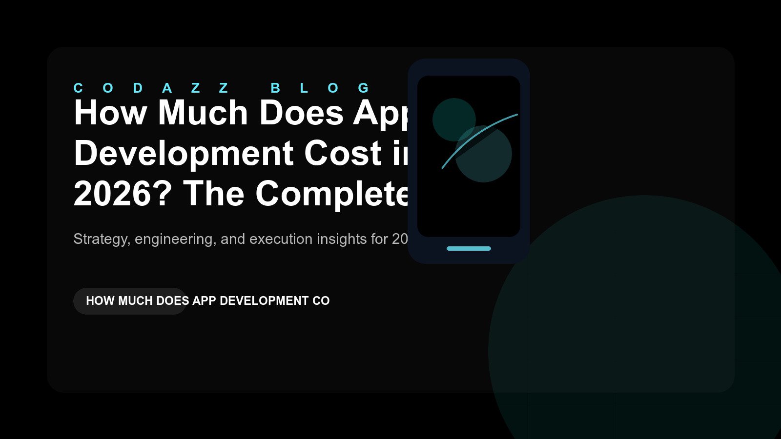 How Much Does App Development Cost in 2026? Full Guide